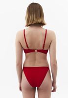 Bayan Kırmızı Aksesuar Detaylı Bikini Üstü