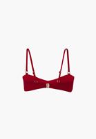 Bayan Kırmızı Aksesuar Detaylı Bikini Üstü