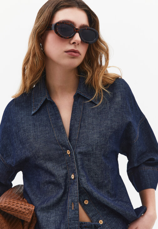 Keten Gömlek ve Keten Denim Pantolon Kombini