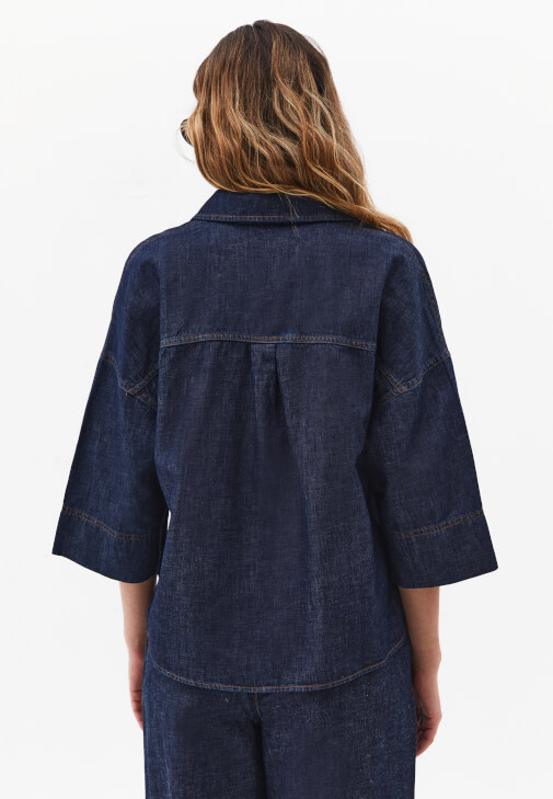 Keten Gömlek ve Keten Denim Pantolon Kombini
