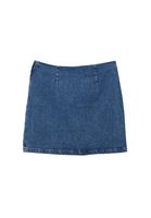 Bayan Mavi Yüksek Bel Denim Etek