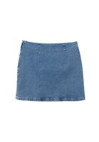 Bayan Mavi Yüksek Bel Denim Etek