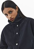 Bayan Siyah Oversize Bomber Ceket