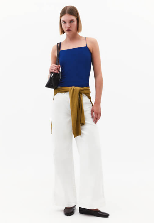  Modal Askılı Atlet ve Tencel Pantolon Kombini