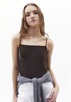 Bayan Kahverengi Modal Askılı Atlet