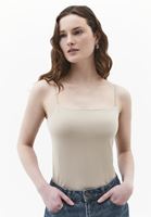 Bayan Bej Modal Askılı Atlet