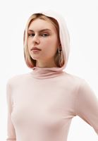 Bayan Pembe Modal Kapüşonlu Bluz