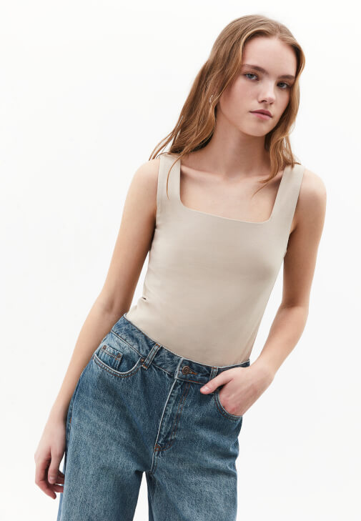 Bej Modal Kare Yaka Atlet