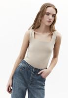 Bayan Bej Modal Kare Yaka Atlet