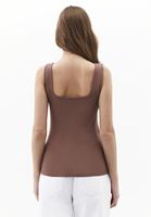 Bayan Kahverengi Modal Kare Yaka Atlet