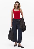 Bayan Kırmızı Modal Kare Yaka Atlet