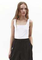 Bayan Beyaz Modal Kare Yaka Atlet