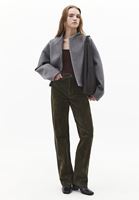 Bayan Kahverengi Modal Kare Yaka Tişört