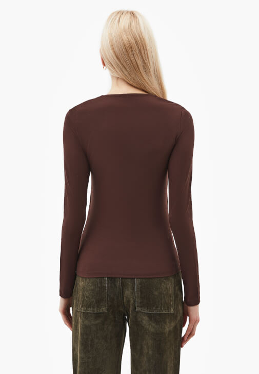 Modal Kare Yaka Tişört - Görsel 4