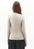 Bayan Bej Modal Kare Yaka Tişört