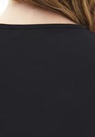 Bayan Siyah Modal Sıfır Yaka Tişört