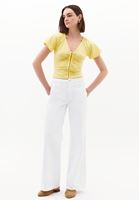 Modal Büzgülü Bluz ve Wide-Leg Pantolon Kombini