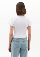 Bayan Beyaz Modal V Yaka Bluz