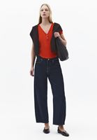 Bayan Turuncu Modal V Yaka Tişört