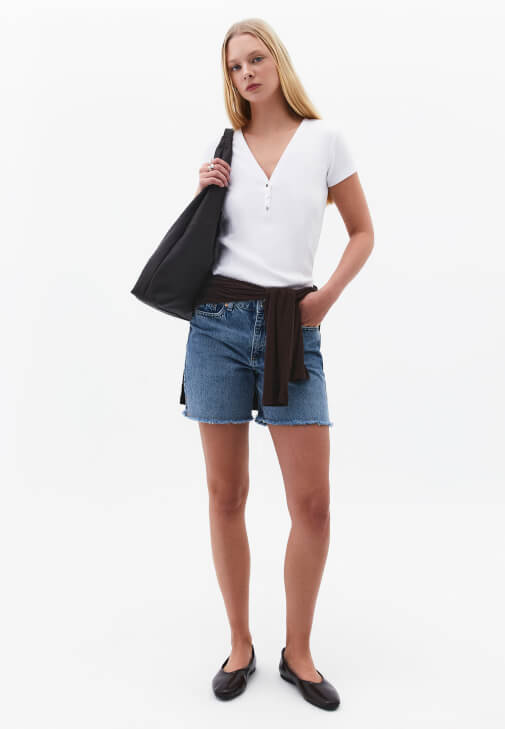 Modal Tişört ve Bermuda Şort Kombini