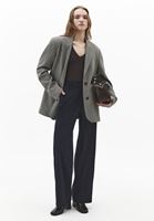 Bayan Kahverengi Modal V Yaka Tişört