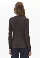 Bayan Kahverengi Modal V Yaka Tişört