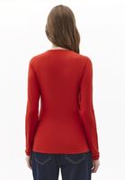 Bayan Kırmızı Modal V Yaka Tişört