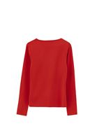 Bayan Kırmızı Modal V Yaka Tişört