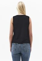 Bayan Siyah Modal Aksesuar Detaylı Bluz