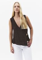 Bayan Kahverengi Modal Aksesuar Detaylı Bluz