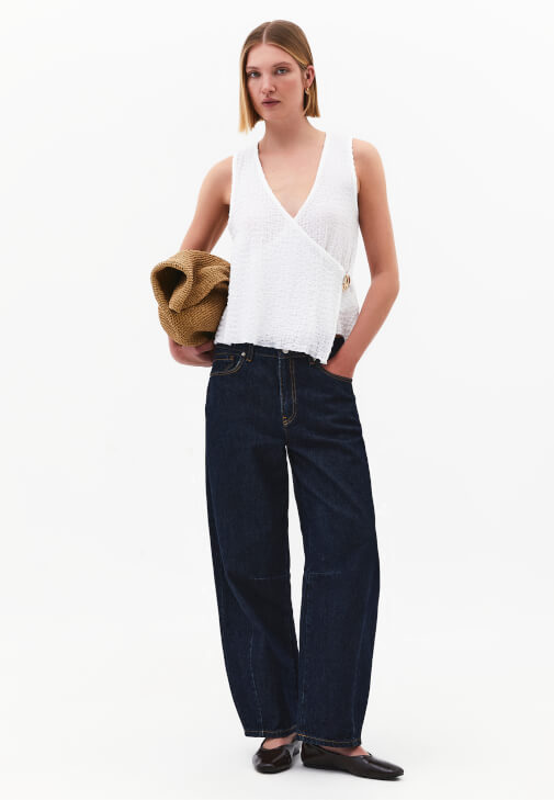 V Yaka Modal Bluz ve Pantolon Kombini