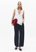 Bayan Beyaz Modal Aksesuar Detaylı Bluz