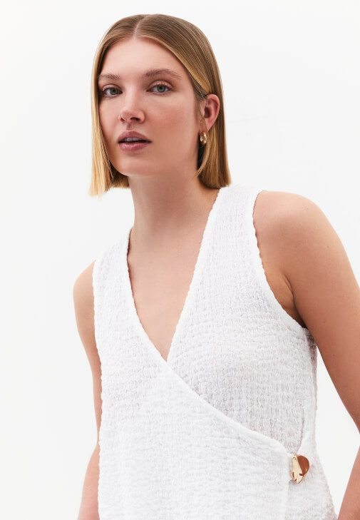 V Yaka Modal Bluz ve Pantolon Kombini