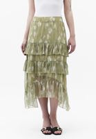 Bayan Çok Renkli Fırfır Detaylı Tül Etek