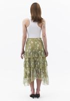 Bayan Çok Renkli Fırfır Detaylı Tül Etek