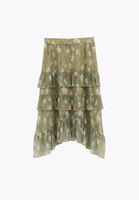 Bayan Çok Renkli Fırfır Detaylı Tül Etek