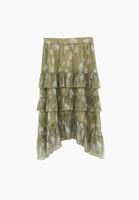 Bayan Çok Renkli Fırfır Detaylı Tül Etek