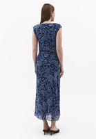 Bayan Çok Renkli Büzgü Detaylı Tül Elbise