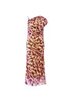 Bayan Çok Renkli Büzgü Detaylı Midi Elbise