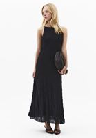 Bayan Siyah Dantelli Uzun Elbise