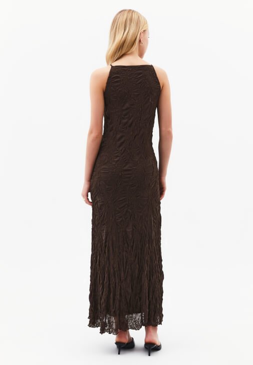 Dantelli Elbise ve Keten Ceket Kombini