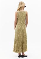 Bayan Yeşil Dantelli Uzun Elbise