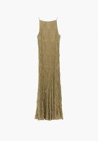 Bayan Yeşil Dantelli Uzun Elbise