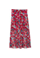 Büzgülü Etek ve Crop Tişört Kombini