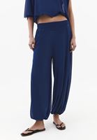 Bayan Lacivert Yüksek Bel Balon Pantolon