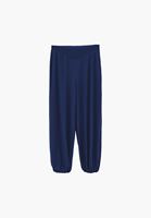 Bayan Lacivert Yüksek Bel Balon Pantolon