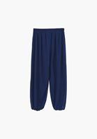 Bayan Lacivert Yüksek Bel Balon Pantolon