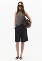 Bayan Gri Sıfır Yaka Ajurlu Atlet