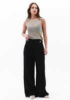 Bayan Bej Sıfır Yaka Ajurlu Atlet