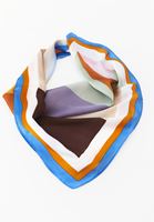 Bayan Mavi Desenli Fular